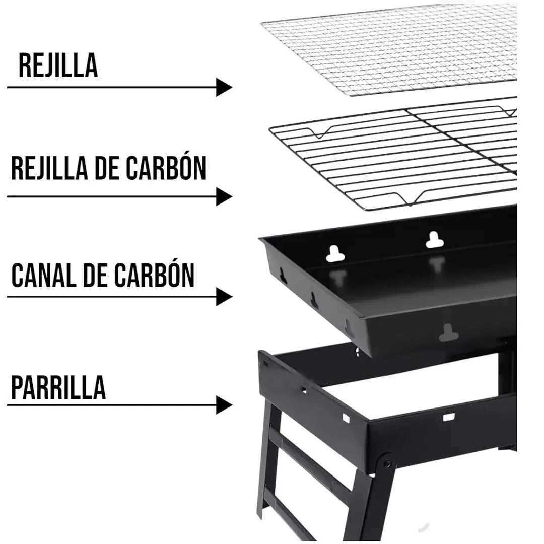 GrillGo™ – Arma tu parrilla en segundos y haz asados donde sea