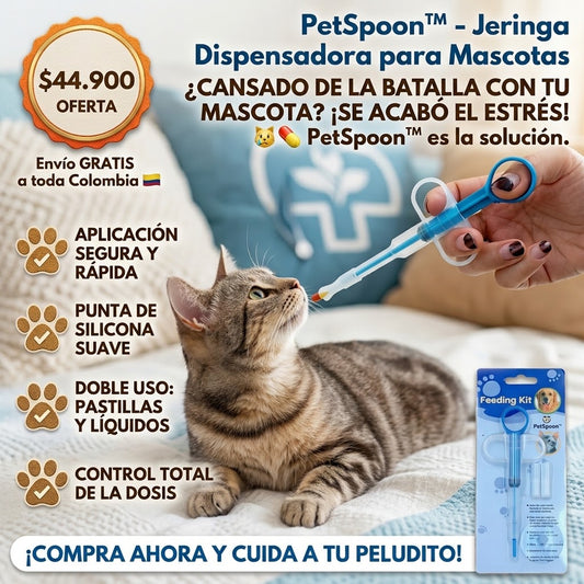 PetSpoon™ - Jeringa Dispensadora para Mascotas