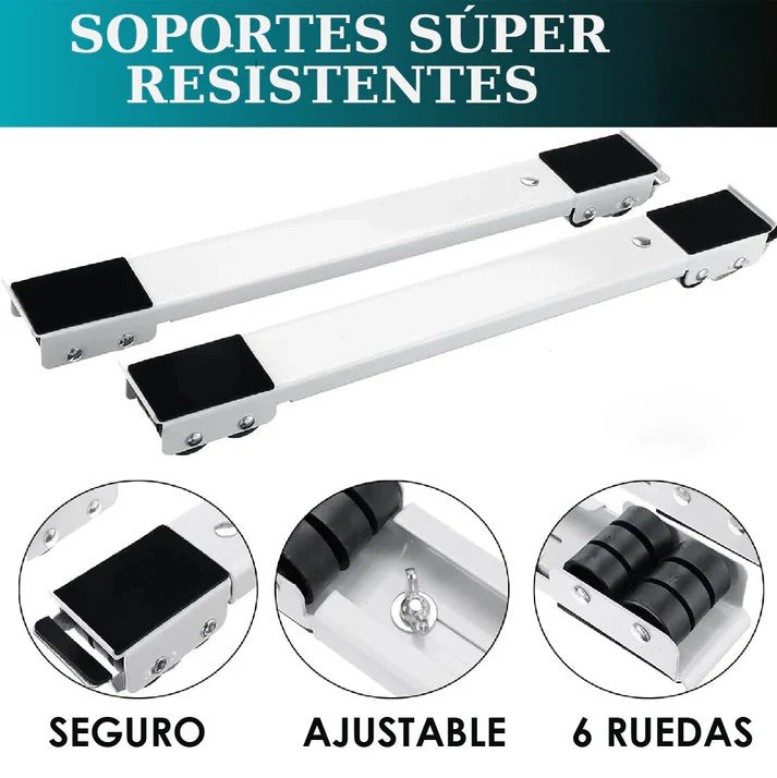 Soporte Móvil Reforzado para Nevera y Lavadora – Limpieza y comodidad al instante