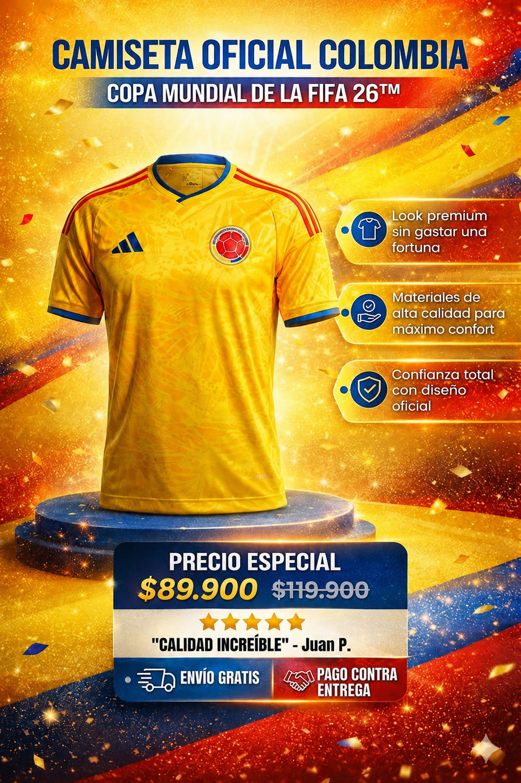 Camiseta Selección Colombia 2026 – Estilo, Comodidad y Pasión en una sola prenda