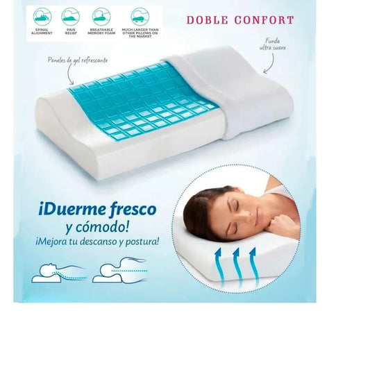 Almohada Ortopédica Memory Foam con Gel Refrescante