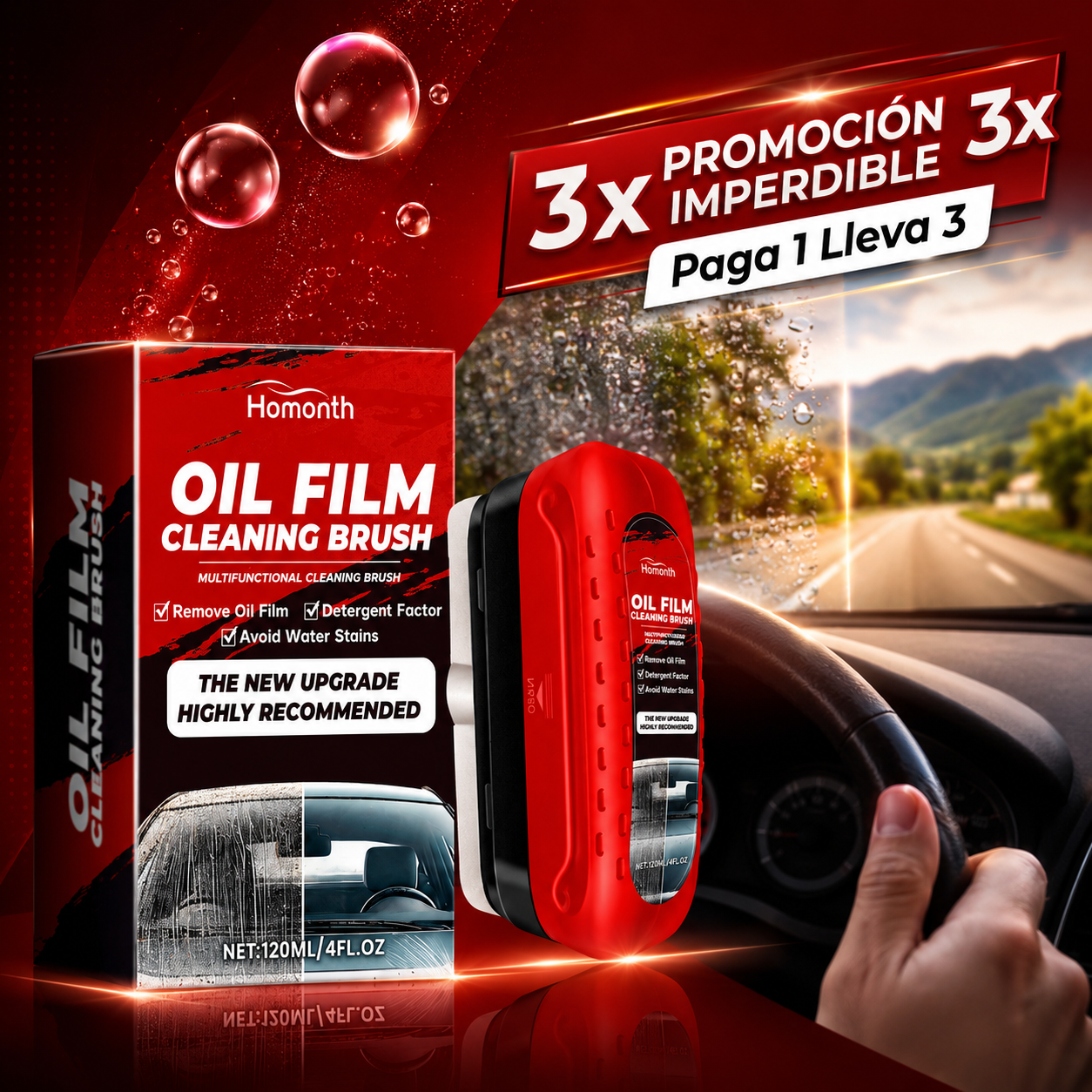 CristalPlus - Vista clara y segura mientras manejas 3x1