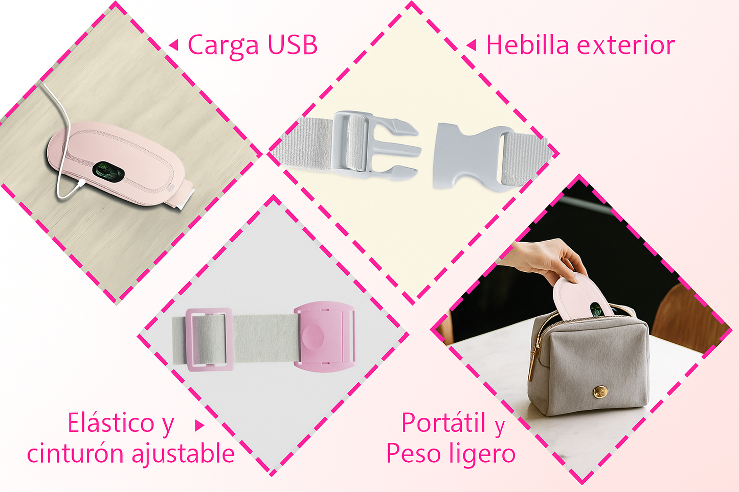 Cinturon Masajeador Para Colicos Menstruales