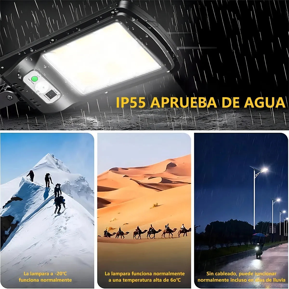 Lampara Solar con sensor IP67